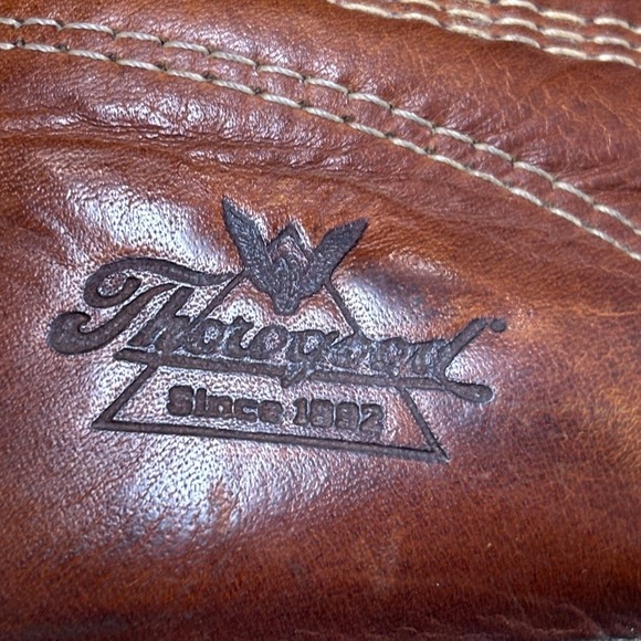 Thorogood‎ American Heritage Mens 9 Leather Work Boots Brown Lace USA Made Wedge main image 5